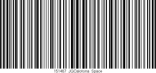 Código de barras (EAN, GTIN, SKU, ISBN): '151467_JGCalotona_Space'