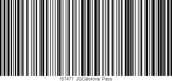 Código de barras (EAN, GTIN, SKU, ISBN): '151471_JGCalotona_Pass'