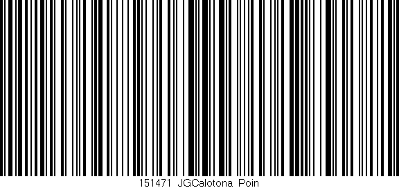 Código de barras (EAN, GTIN, SKU, ISBN): '151471_JGCalotona_Poin'