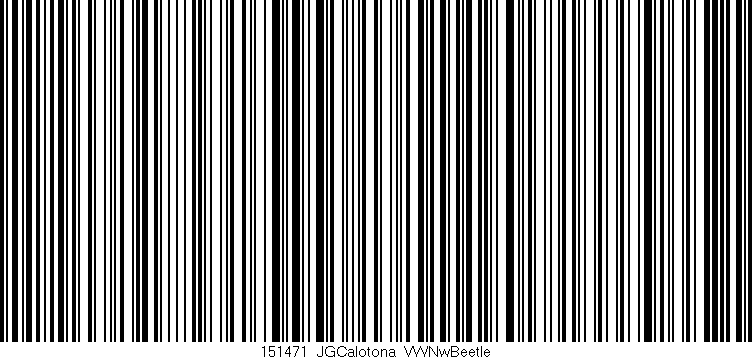 Código de barras (EAN, GTIN, SKU, ISBN): '151471_JGCalotona_VWNwBeetle'