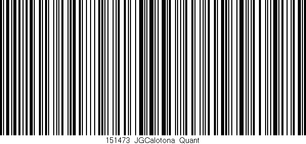 Código de barras (EAN, GTIN, SKU, ISBN): '151473_JGCalotona_Quant'