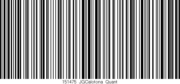 Código de barras (EAN, GTIN, SKU, ISBN): '151475_JGCalotona_Quant'
