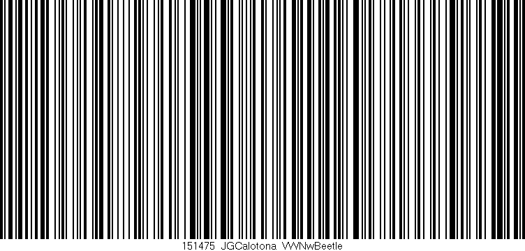 Código de barras (EAN, GTIN, SKU, ISBN): '151475_JGCalotona_VWNwBeetle'