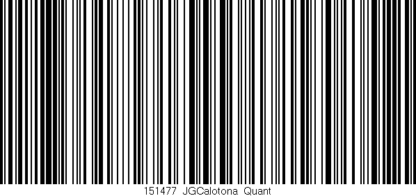 Código de barras (EAN, GTIN, SKU, ISBN): '151477_JGCalotona_Quant'