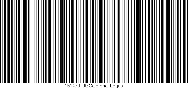 Código de barras (EAN, GTIN, SKU, ISBN): '151479_JGCalotona_Logus'