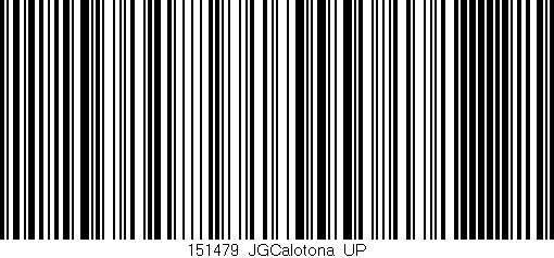 Código de barras (EAN, GTIN, SKU, ISBN): '151479_JGCalotona_UP'