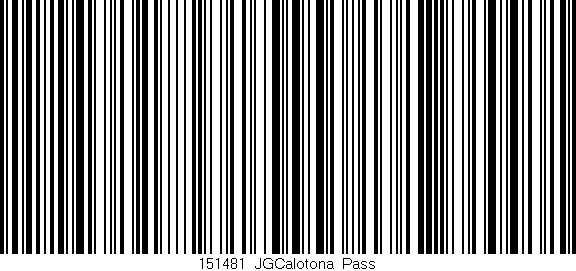 Código de barras (EAN, GTIN, SKU, ISBN): '151481_JGCalotona_Pass'