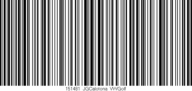 Código de barras (EAN, GTIN, SKU, ISBN): '151481_JGCalotona_VWGolf'