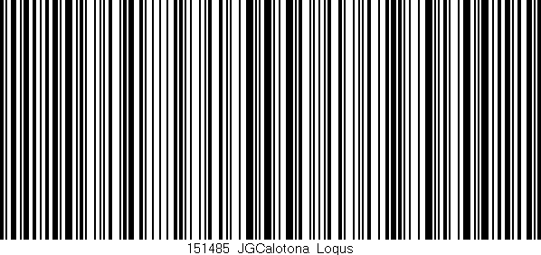 Código de barras (EAN, GTIN, SKU, ISBN): '151485_JGCalotona_Logus'