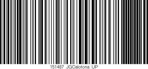 Código de barras (EAN, GTIN, SKU, ISBN): '151487_JGCalotona_UP'