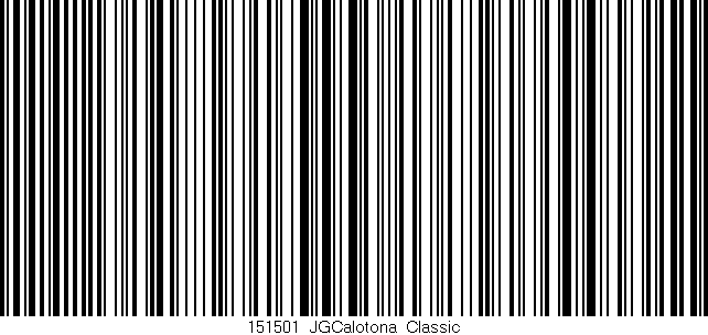 Código de barras (EAN, GTIN, SKU, ISBN): '151501_JGCalotona_Classic'