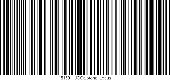 Código de barras (EAN, GTIN, SKU, ISBN): '151501_JGCalotona_Logus'