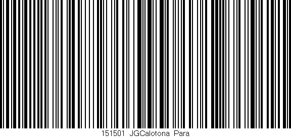 Código de barras (EAN, GTIN, SKU, ISBN): '151501_JGCalotona_Para'