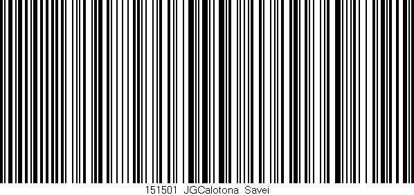 Código de barras (EAN, GTIN, SKU, ISBN): '151501_JGCalotona_Savei'