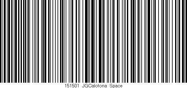 Código de barras (EAN, GTIN, SKU, ISBN): '151501_JGCalotona_Space'