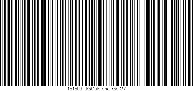 Código de barras (EAN, GTIN, SKU, ISBN): '151503_JGCalotona_GolG7'