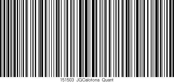 Código de barras (EAN, GTIN, SKU, ISBN): '151503_JGCalotona_Quant'