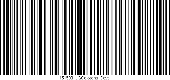 Código de barras (EAN, GTIN, SKU, ISBN): '151503_JGCalotona_Savei'