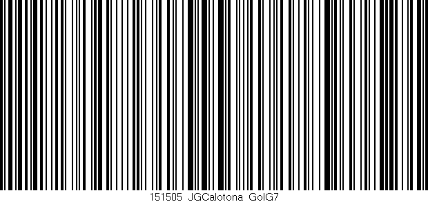 Código de barras (EAN, GTIN, SKU, ISBN): '151505_JGCalotona_GolG7'
