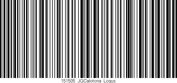 Código de barras (EAN, GTIN, SKU, ISBN): '151505_JGCalotona_Logus'