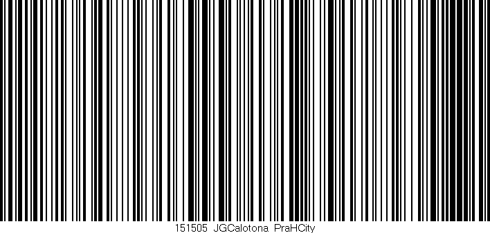 Código de barras (EAN, GTIN, SKU, ISBN): '151505_JGCalotona_PraHCity'