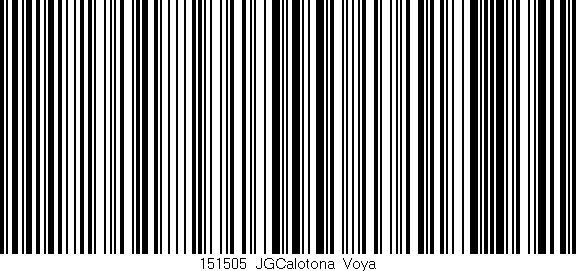 Código de barras (EAN, GTIN, SKU, ISBN): '151505_JGCalotona_Voya'
