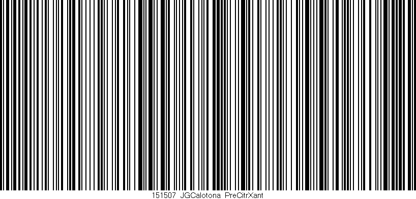 Código de barras (EAN, GTIN, SKU, ISBN): '151507_JGCalotona_PreCitrXant'