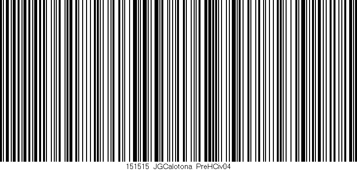 Código de barras (EAN, GTIN, SKU, ISBN): '151515_JGCalotona_PreHCiv04'