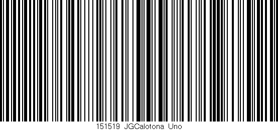 Código de barras (EAN, GTIN, SKU, ISBN): '151519_JGCalotona_Uno'