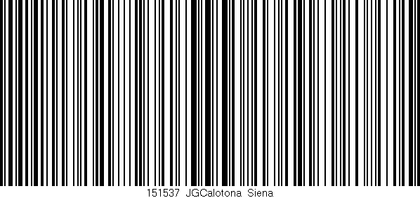 Código de barras (EAN, GTIN, SKU, ISBN): '151537_JGCalotona_Siena'