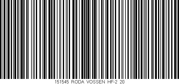 Código de barras (EAN, GTIN, SKU, ISBN): '151545_RODA_VOSSEN_HF-2_20'