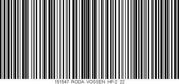 Código de barras (EAN, GTIN, SKU, ISBN): '151547_RODA_VOSSEN_HF-2_22'