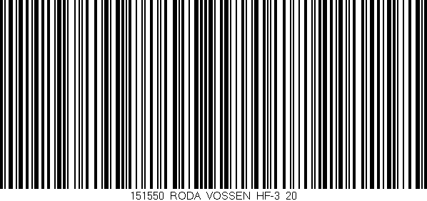 Código de barras (EAN, GTIN, SKU, ISBN): '151550_RODA_VOSSEN_HF-3_20'