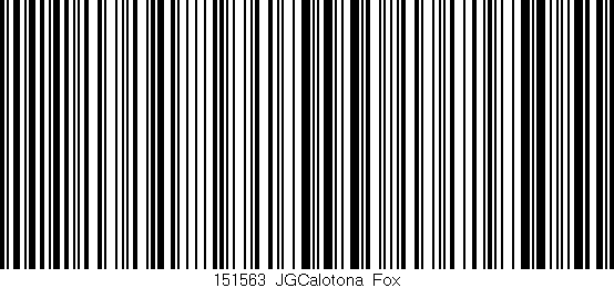 Código de barras (EAN, GTIN, SKU, ISBN): '151563_JGCalotona_Fox'