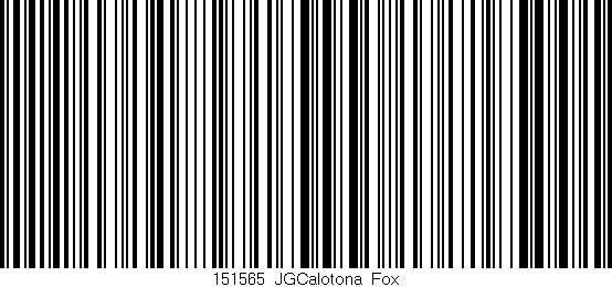 Código de barras (EAN, GTIN, SKU, ISBN): '151565_JGCalotona_Fox'