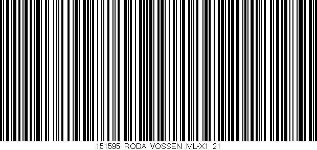 Código de barras (EAN, GTIN, SKU, ISBN): '151595_RODA_VOSSEN_ML-X1_21'