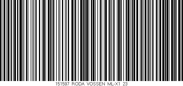 Código de barras (EAN, GTIN, SKU, ISBN): '151597_RODA_VOSSEN_ML-X1_23'