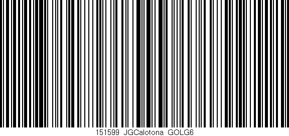 Código de barras (EAN, GTIN, SKU, ISBN): '151599_JGCalotona_GOLG6'