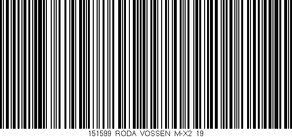 Código de barras (EAN, GTIN, SKU, ISBN): '151599_RODA_VOSSEN_M-X2_19'