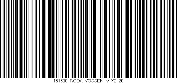 Código de barras (EAN, GTIN, SKU, ISBN): '151600_RODA_VOSSEN_M-X2_20'