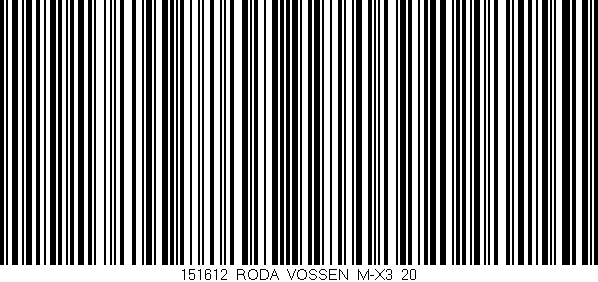Código de barras (EAN, GTIN, SKU, ISBN): '151612_RODA_VOSSEN_M-X3_20'