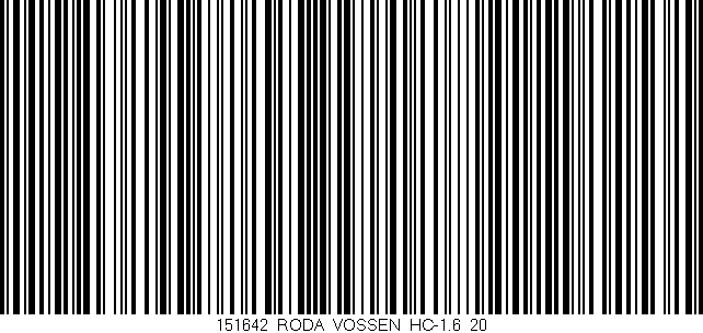 Código de barras (EAN, GTIN, SKU, ISBN): '151642_RODA_VOSSEN_HC-1.6_20'