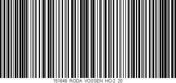 Código de barras (EAN, GTIN, SKU, ISBN): '151648_RODA_VOSSEN_HC-2_20'
