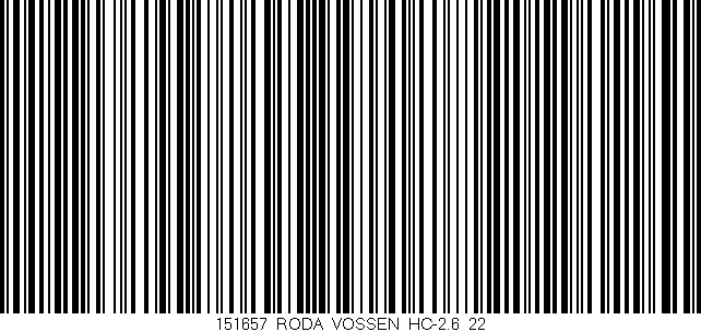 Código de barras (EAN, GTIN, SKU, ISBN): '151657_RODA_VOSSEN_HC-2.6_22'