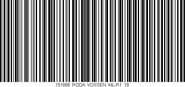 Código de barras (EAN, GTIN, SKU, ISBN): '151666_RODA_VOSSEN_ML-R1_19'