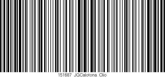 Código de barras (EAN, GTIN, SKU, ISBN): '151687_JGCalotona_Clio'