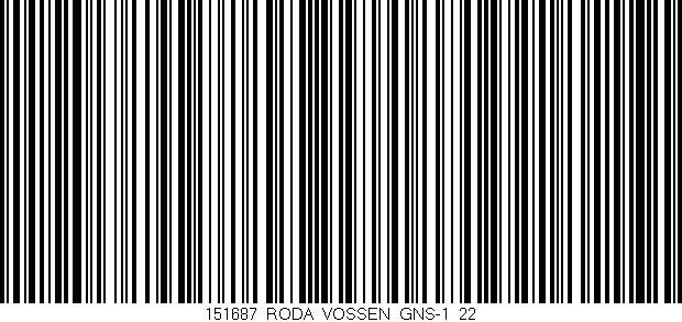 Código de barras (EAN, GTIN, SKU, ISBN): '151687_RODA_VOSSEN_GNS-1_22'