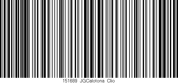 Código de barras (EAN, GTIN, SKU, ISBN): '151689_JGCalotona_Clio'
