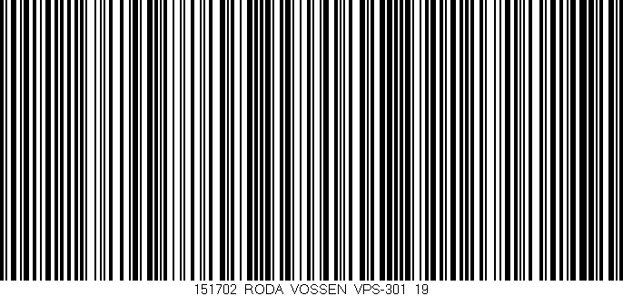 Código de barras (EAN, GTIN, SKU, ISBN): '151702_RODA_VOSSEN_VPS-301_19'