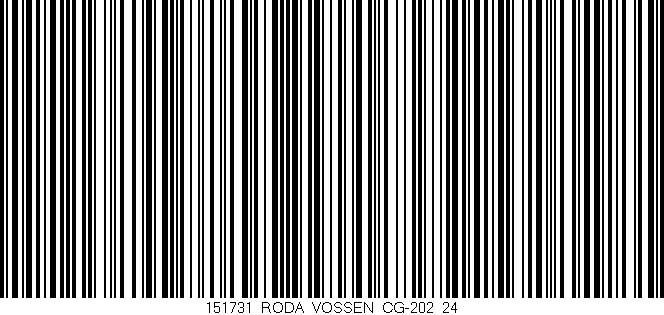 Código de barras (EAN, GTIN, SKU, ISBN): '151731_RODA_VOSSEN_CG-202_24'